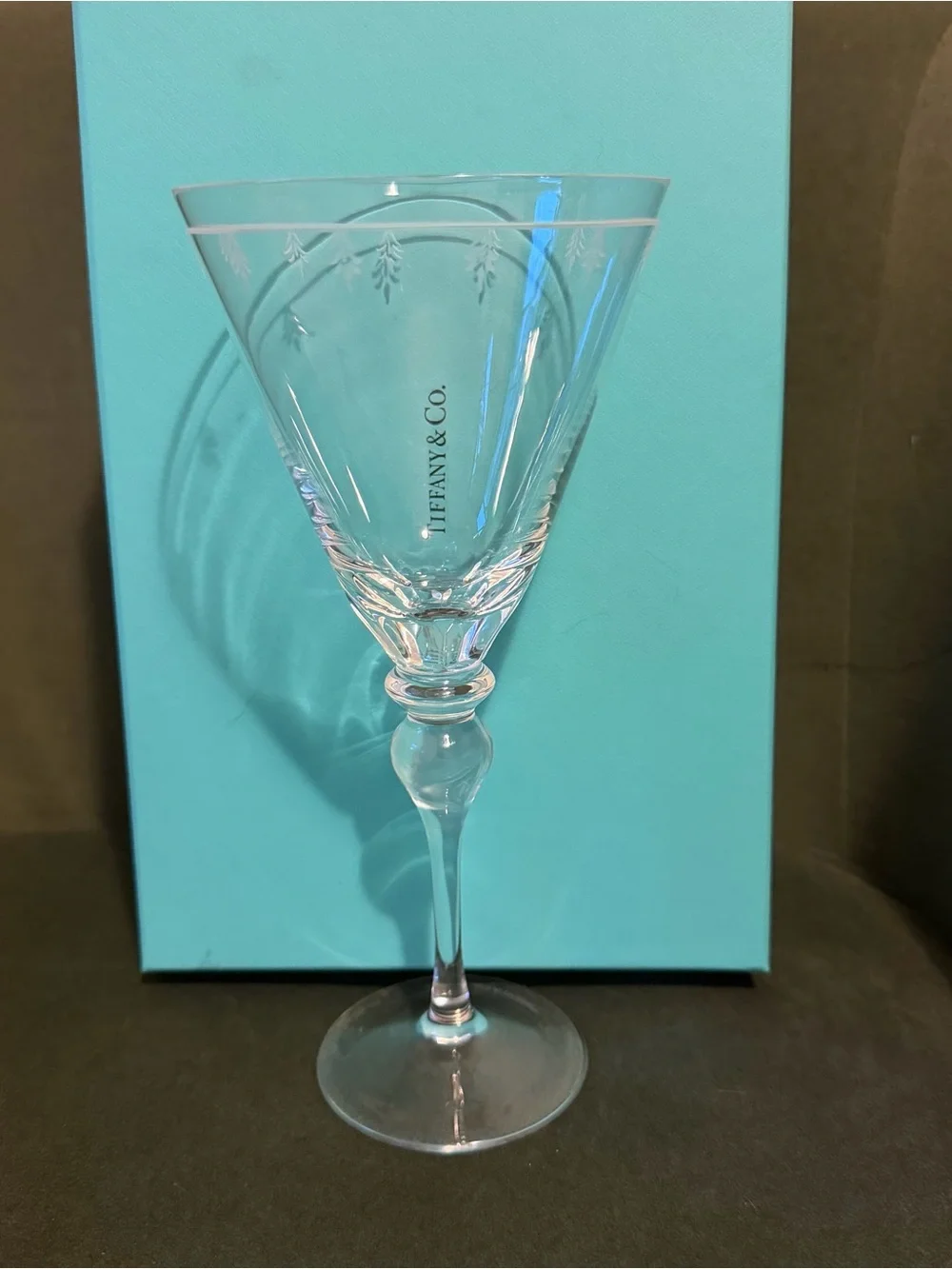 🩵Tiffany & Co. Crystal Wine/Cocktail Glass with Blue Box🥂
